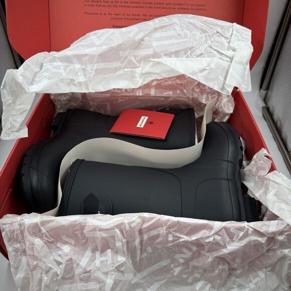 New Hunter Women's Navy (NVY)Blue Original Short Back Adjustable Rain Boots Sz 7 - Picture 13 of 13